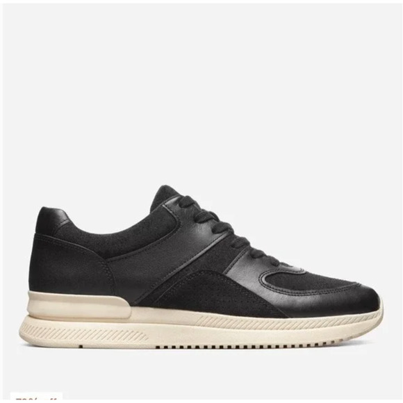 NWT Everlane The Trainer Black Leather Sneakers 7 Women’s Men’s 5 Unisex - Picture 2 of 7